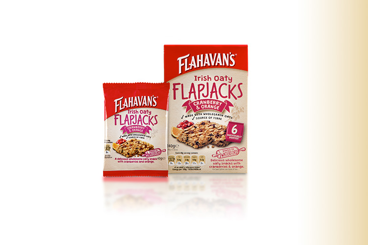 Flahavan's Irish Oaty Flapjacks Cranberry & Orange