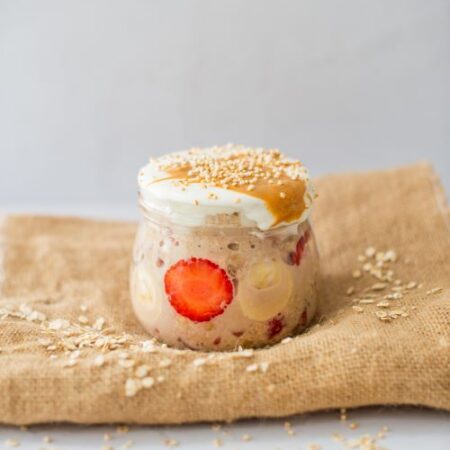 Banana & Strawberry Overnight Oats 2