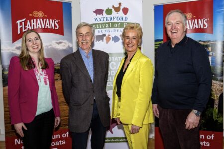 Annie and John Flahavan pictured with Eunice Power, Waterford Festival of Food CEO and Michael J Walsh at the launch of Waterford Festival of Food at The Old Market House Arts Centre in Dungarvan.